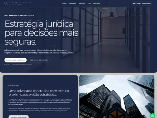 Site desenvolvido pela Ftech para Wannelly Oliveira Advocacia (wojuridico.com.br)