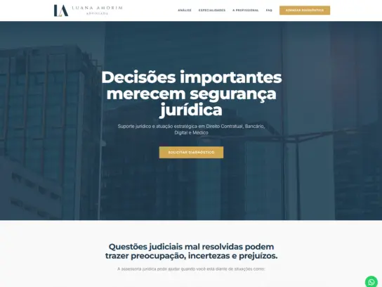 Site desenvolvido pela Ftech para Luana Amorim Advogada (luanaamorimadv.com.br)